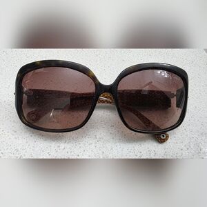 COACH Tortoise Shell Sunglasses with Brown Lenses.